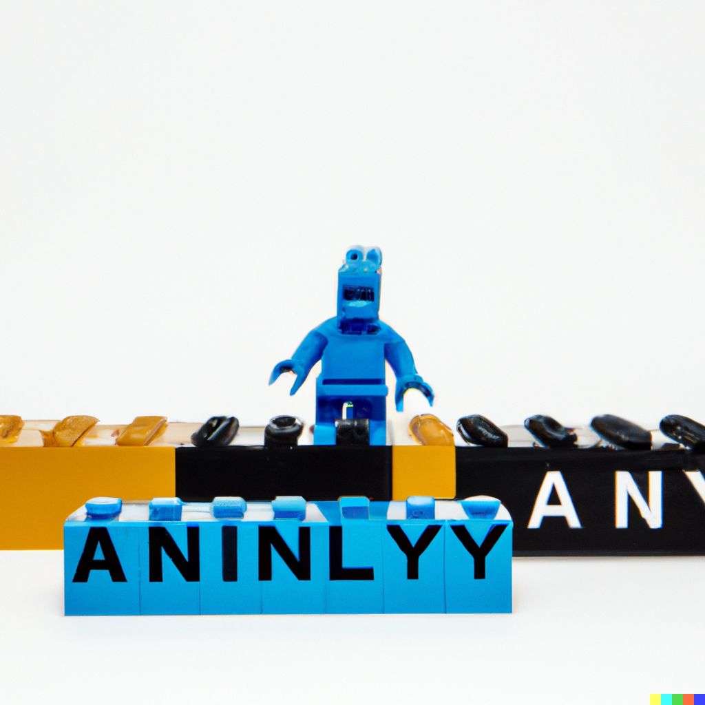 a representation of anxiety, made from LEGO bricks